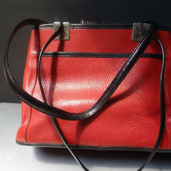 s-l400.jpg Brighton red black satchel bag purse like new